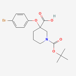 3-(4-Bromophenoxy)-1-[(tert-butoxy)carbonyl]piperidine-3-carboxylicacid