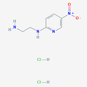 molecular formula C7H12Cl2N4O2 B15310439 N1-(5-nitropyridin-2-yl)ethane-1,2-diaminedihydrochloride 