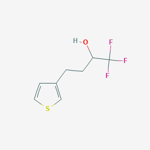 molecular formula C8H9F3OS B15310457 1,1,1-Trifluoro-4-(thiophen-3-yl)butan-2-ol 