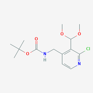 molecular formula C14H21ClN2O4 B1531046 tert-Butyl (2-chloro-3-(dimethoxymethyl)pyridin-4-yl)methylcarbamate CAS No. 1186310-71-3
