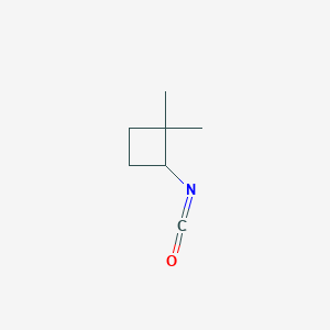 molecular formula C7H11NO B15310464 2-Isocyanato-1,1-dimethylcyclobutane 