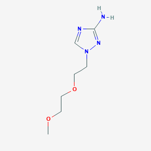 molecular formula C7H14N4O2 B15310508 1-(2-(2-Methoxyethoxy)ethyl)-1h-1,2,4-triazol-3-amine 