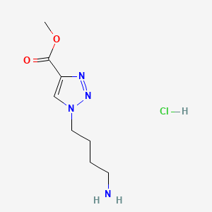 molecular formula C8H15ClN4O2 B15310576 methyl1-(4-aminobutyl)-1H-1,2,3-triazole-4-carboxylatehydrochloride 