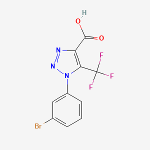 molecular formula C10H5BrF3N3O2 B1531059 1-(3-溴苯基)-5-(三氟甲基)-1H-1,2,3-三唑-4-羧酸 CAS No. 1221725-66-1