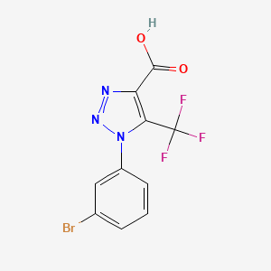 molecular formula C10H5BrF3N3O2 B1531059 1-(3-bromophenyl)-5-(trifluoromethyl)-1H-1,2,3-triazole-4-carboxylic acid CAS No. 1221725-66-1