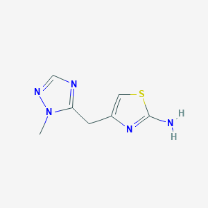 molecular formula C7H9N5S B15310624 4-((1-Methyl-1h-1,2,4-triazol-5-yl)methyl)thiazol-2-amine 