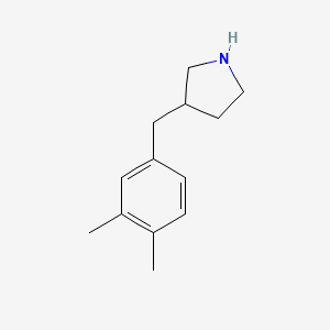 molecular formula C13H19N B15310648 3-(3,4-Dimethylbenzyl)pyrrolidine 