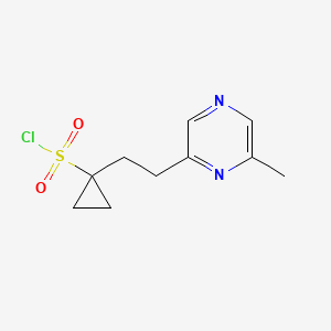 1-(2-(6-Methylpyrazin-2-yl)ethyl)cyclopropane-1-sulfonyl chloride