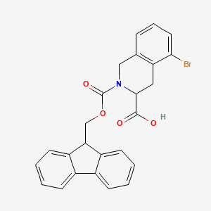 molecular formula C25H20BrNO4 B15310666 2-(((9H-Fluoren-9-yl)methoxy)carbonyl)-5-bromo-1,2,3,4-tetrahydroisoquinoline-3-carboxylic acid 