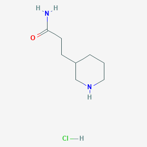 molecular formula C8H17ClN2O B1531067 3-(Piperidin-3-yl)propanamide hydrochloride CAS No. 1255718-27-4