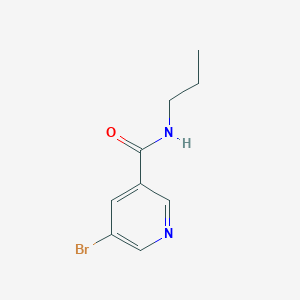 molecular formula C9H11BrN2O B1531069 5-ブロモ-N-プロピルニコチンアミド CAS No. 1187386-41-9