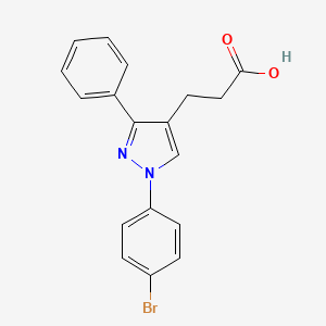 molecular formula C18H15BrN2O2 B1531070 1-(4-溴苯基)-3-苯基吡唑-4-丙酸 CAS No. 75821-70-4