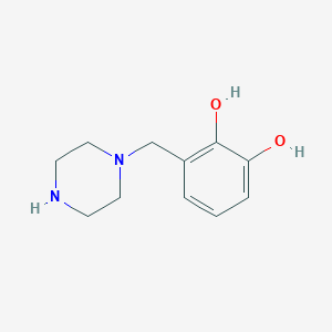 2-Nitro-6-(piperazin-1-ylmethyl)phenol