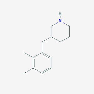 molecular formula C14H21N B15310721 3-(2,3-Dimethylbenzyl)piperidine 