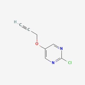 molecular formula C7H5ClN2O B15310723 2-Chloro-5-(prop-2-yn-1-yloxy)pyrimidine 