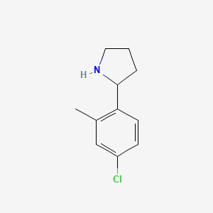 molecular formula C11H14ClN B15310728 2-(4-Chloro-2-methylphenyl)pyrrolidine 