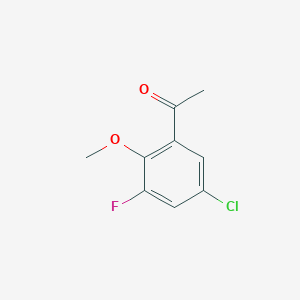 molecular formula C9H8ClFO2 B15310737 1-(5-Chloro-3-fluoro-2-methoxyphenyl)ethanone 