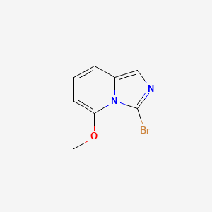 molecular formula C8H7BrN2O B15310741 3-Bromo-5-methoxyimidazo[1,5-a]pyridine 