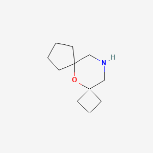 molecular formula C11H19NO B15310749 5-Oxa-12-azadispiro[3.1.4(6).3(4)]tridecane 