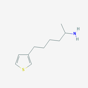 molecular formula C10H17NS B15310753 6-(Thiophen-3-yl)hexan-2-amine 