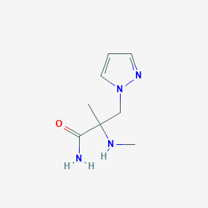 2-Methyl-2-(methylamino)-3-(1h-pyrazol-1-yl)propanamide