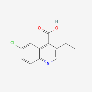 molecular formula C12H10ClNO2 B15310797 6-Chloro-3-ethylquinoline-4-carboxylic acid 