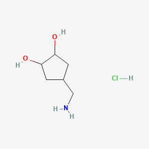 4-(Aminomethyl)cyclopentane-1,2-diol hydrochloride