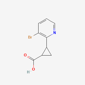 2-(3-Bromopyridin-2-yl)cyclopropane-1-carboxylic acid