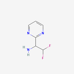 molecular formula C6H7F2N3 B15310853 2,2-Difluoro-1-(pyrimidin-2-yl)ethan-1-amine 