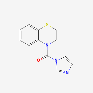 molecular formula C12H11N3OS B1531086 4-(1H-Imidazol-1-ylcarbonyl)-3,4-dihydro-2H-1,4-benzothiazine CAS No. 1242872-59-8