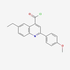 molecular formula C19H16ClNO2 B1531087 6-Ethyl-2-(4-methoxyphenyl)quinoline-4-carbonyl chloride CAS No. 1160260-98-9