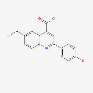 molecular formula C19H16ClNO2 B1531087 6-エチル-2-(4-メトキシフェニル)キノリン-4-カルボニルクロリド CAS No. 1160260-98-9