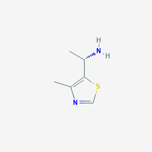 molecular formula C6H10N2S B15310870 (S)-1-(4-Methylthiazol-5-yl)ethan-1-amine 