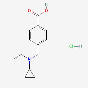 molecular formula C13H18ClNO2 B1531090 4-{[Cyclopropyl(ethyl)amino]methyl}benzoic acid hydrochloride CAS No. 1240527-23-4