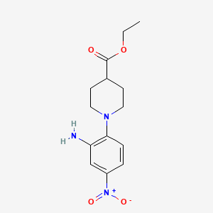 B1531091 Ethyl 1-(2-amino-4-nitrophenyl)-4-piperidinecarboxylate CAS No. 1221792-44-4