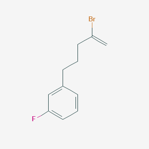 molecular formula C11H12BrF B1531094 2-溴-5-(3-氟苯基)-1-戊烯 CAS No. 1143461-57-7