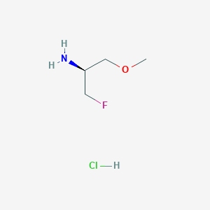 molecular formula C4H11ClFNO B15310943 (2S)-1-fluoro-3-methoxypropan-2-aminehydrochloride 