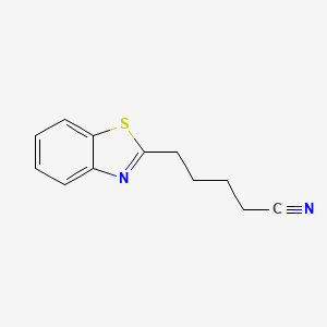 molecular formula C12H12N2S B15310951 2-Benzothiazolevaleronitrile CAS No. 21344-53-6