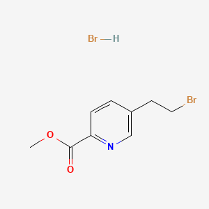 molecular formula C9H11Br2NO2 B15310963 Methyl5-(2-bromoethyl)pyridine-2-carboxylatehydrobromide 