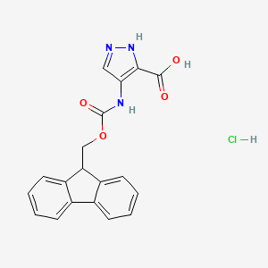 4-({[(9H-fluoren-9-yl)methoxy]carbonyl}amino)-1H-pyrazole-3-carboxylic acid hydrochloride