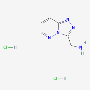 molecular formula C6H9Cl2N5 B15310993 1-{[1,2,4]Triazolo[4,3-b]pyridazin-3-yl}methanaminedihydrochloride 