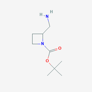 molecular formula C9H18N2O2 B153110 叔丁基2-(氨基甲基)氮杂环丁烷-1-羧酸酯 CAS No. 939760-37-9