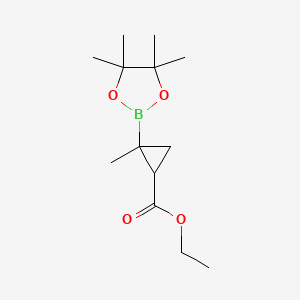 Ethyl 2-methyl-2-(tetramethyl-1,3,2-dioxaborolan-2-yl)cyclopropane-1-carboxylate