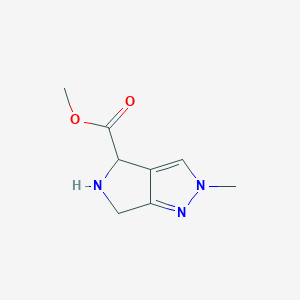 molecular formula C8H11N3O2 B15311027 Methyl 2-methyl-2,4,5,6-tetrahydropyrrolo[3,4-c]pyrazole-4-carboxylate 