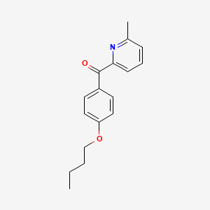 molecular formula C17H19NO2 B1531103 2-(4-Butoxybenzoyl)-6-methylpyridine CAS No. 1187168-81-5