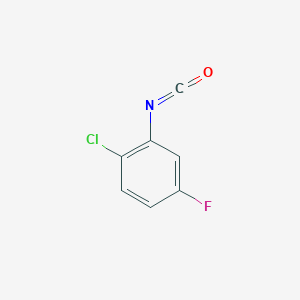 molecular formula C7H3ClFNO B15311063 1-Chloro-4-fluoro-2-isocyanatobenzene 