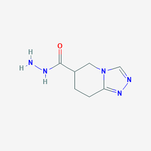 molecular formula C7H11N5O B1531110 5H,6H,7H,8H-[1,2,4]triazolo[4,3-a]pyridine-6-carbohydrazide CAS No. 1221723-49-4