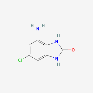 molecular formula C7H6ClN3O B15311109 4-amino-6-chloro-1H-1,3-benzodiazol-2-ol 