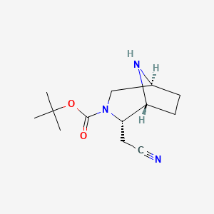 molecular formula C13H21N3O2 B15311127 rac-tert-butyl(1R,2S,5S)-2-(cyanomethyl)-3,8-diazabicyclo[3.2.1]octane-3-carboxylate 