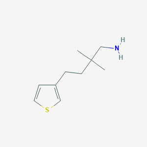 2,2-Dimethyl-4-(thiophen-3-yl)butan-1-amine